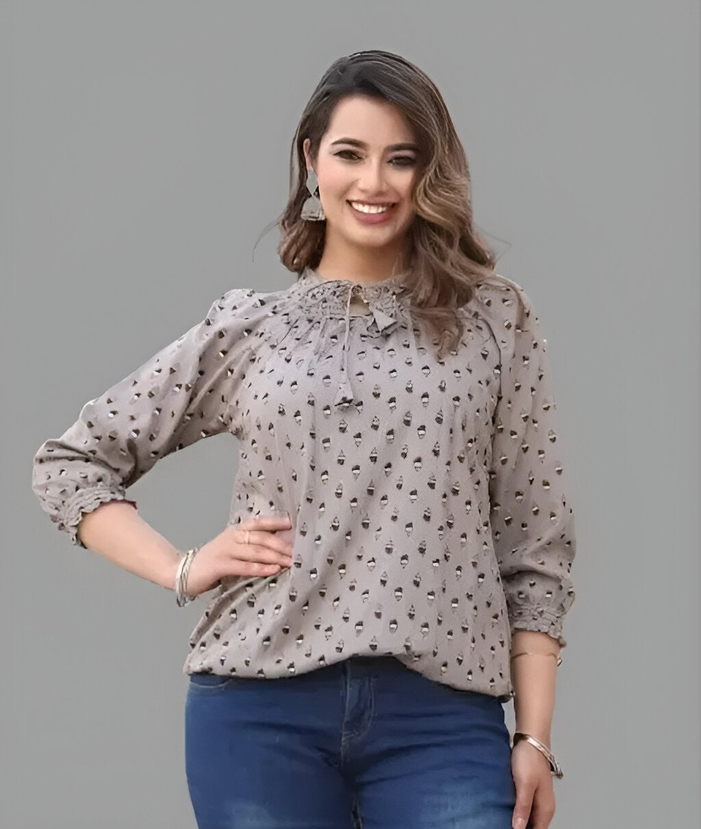 Doited Stylish printed top